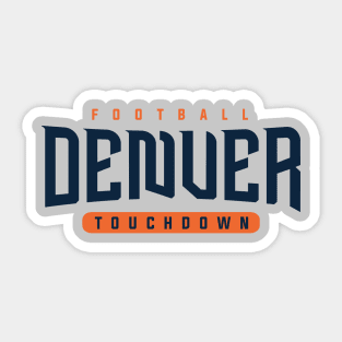 Denver Football Team Sticker